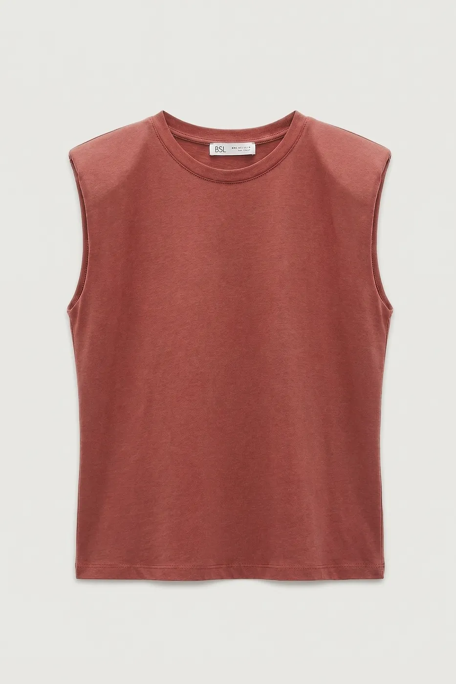 Bayan Kiremit Vatkalı Bisiklet Yakalı Tshirt