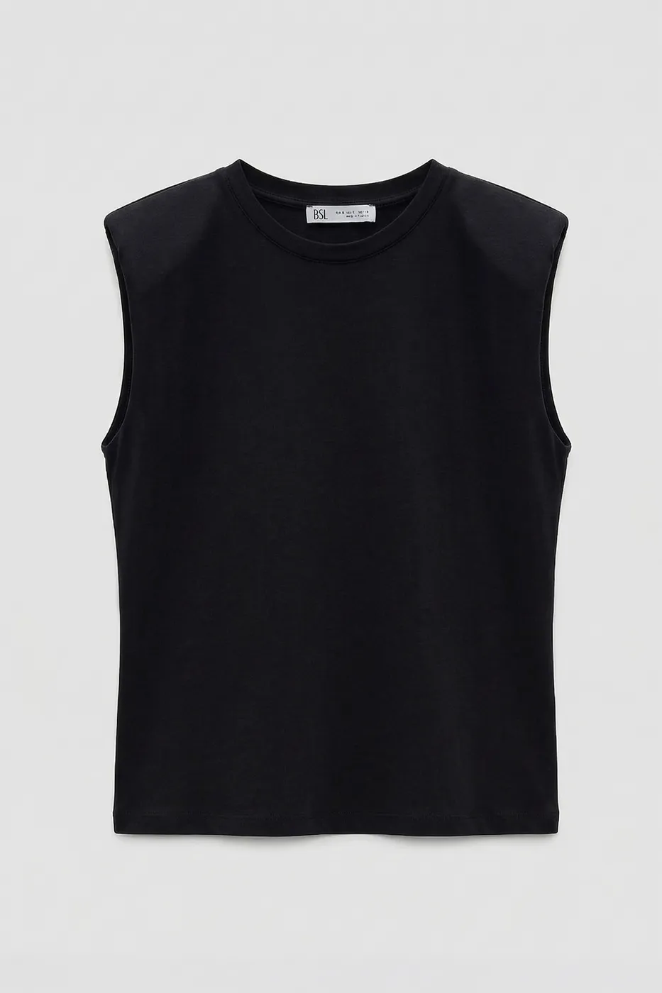 Bayan Siyah Vatkalı Bisiklet Yakalı Tshirt