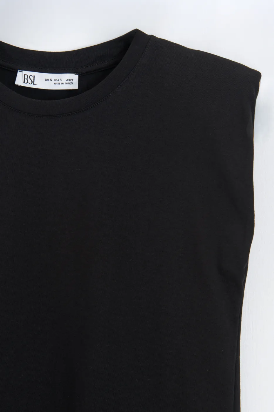 Bayan Siyah Vatkalı Bisiklet Yakalı Tshirt