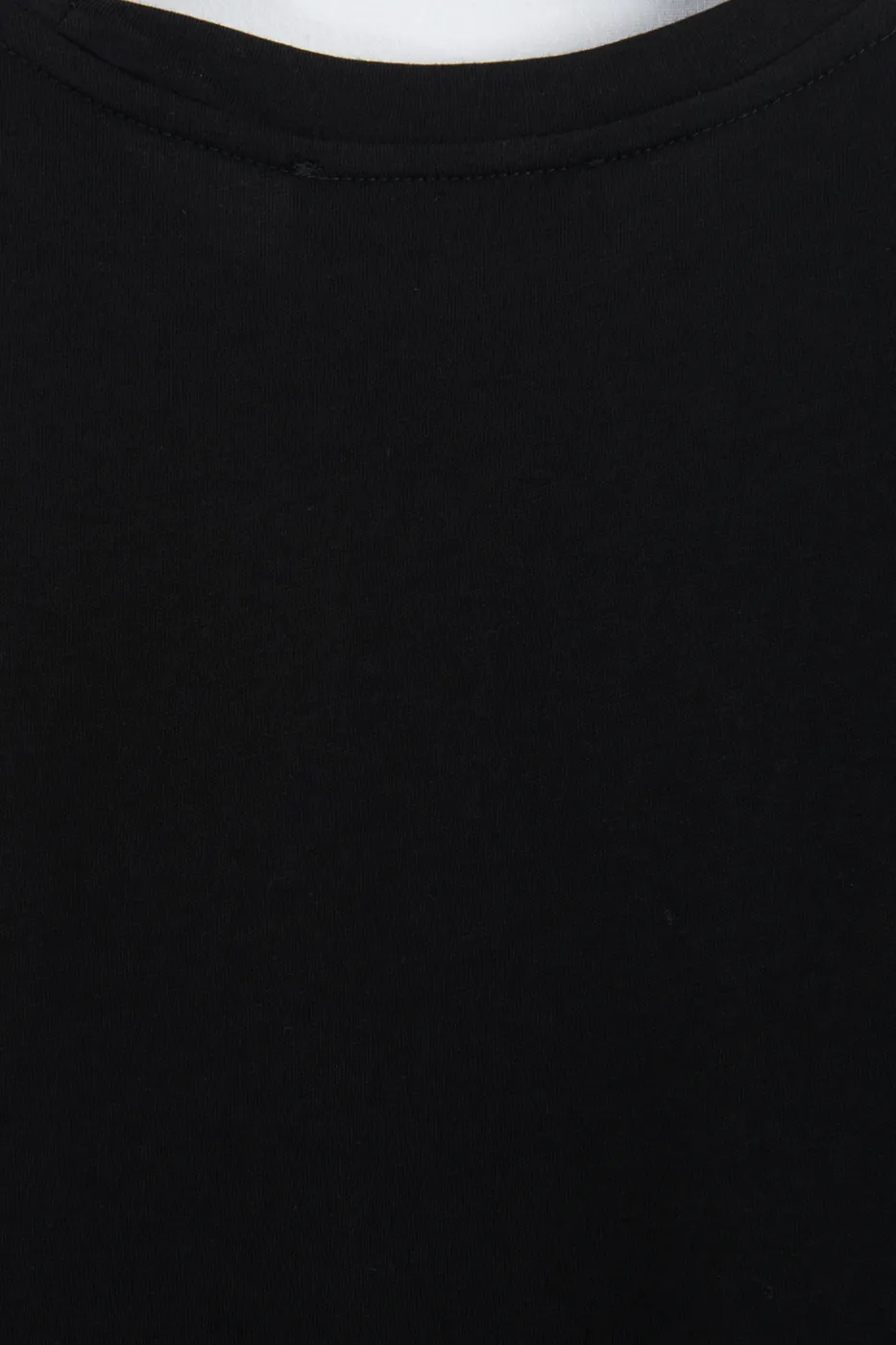 Bayan Siyah Vatkalı Bisiklet Yakalı Tshirt