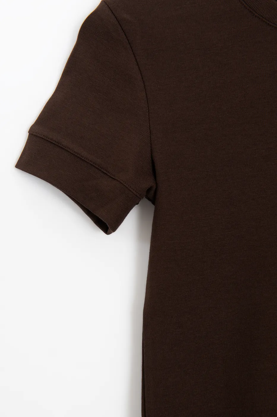 Bayan Kahverengi Bisiklet Yakalı Top