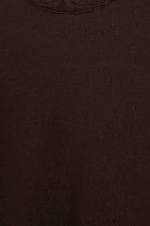 Bayan Kahverengi Bisiklet Yakalı Top - BSL