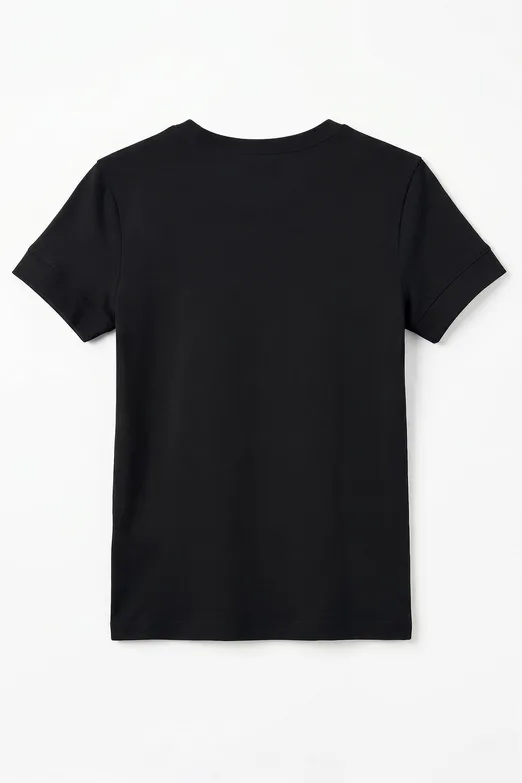 Bayan Siyah Bisiklet Yakalı Top - BSL