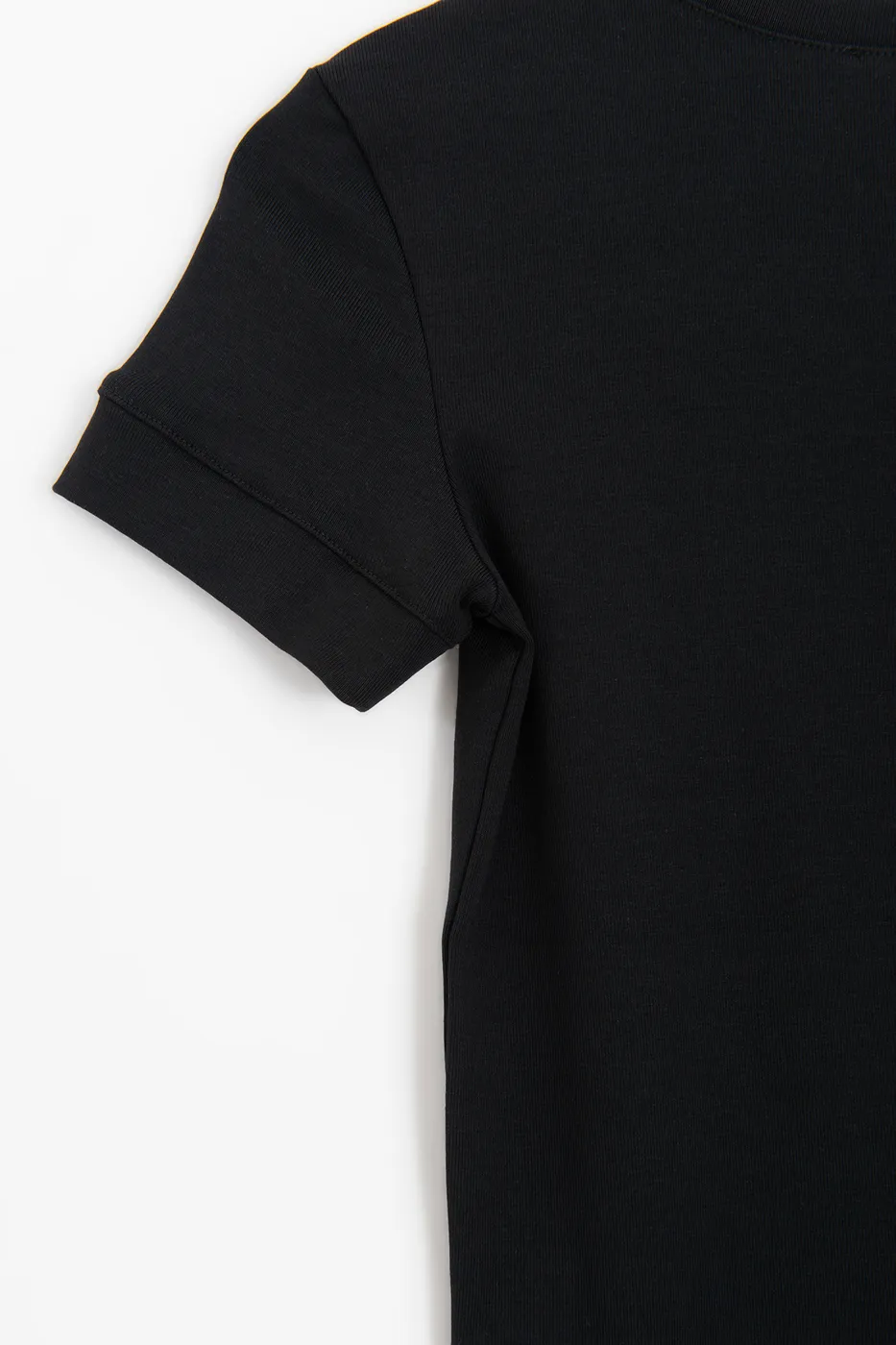 Bayan Siyah Bisiklet Yakalı Top