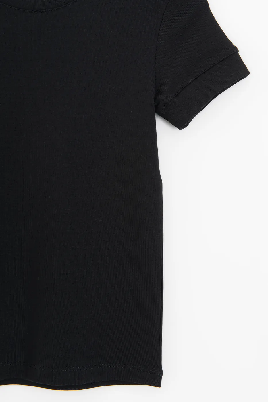 Bayan Siyah Bisiklet Yakalı Top