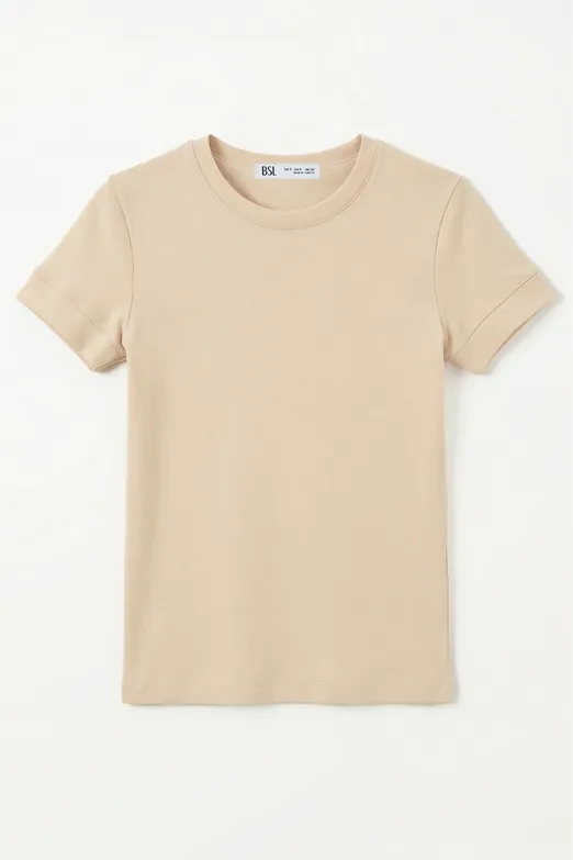 Bayan Ten Bisiklet Yakalı Top - BSL