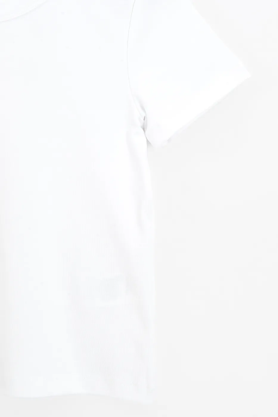 Bayan Beyaz Bisiklet Yakalı Tshirt