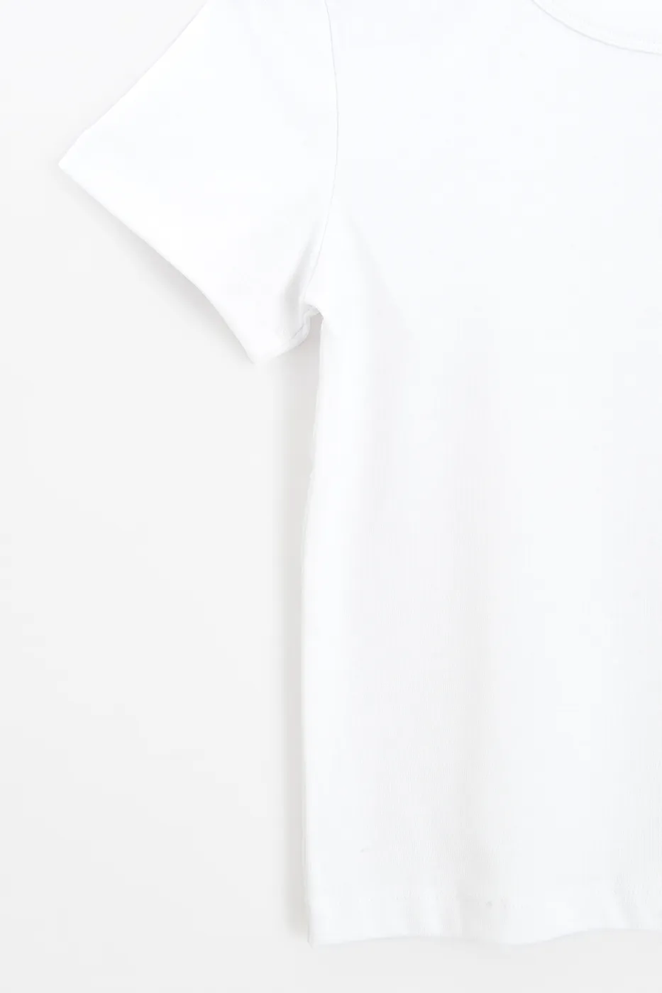 Bayan Beyaz Bisiklet Yakalı Tshirt