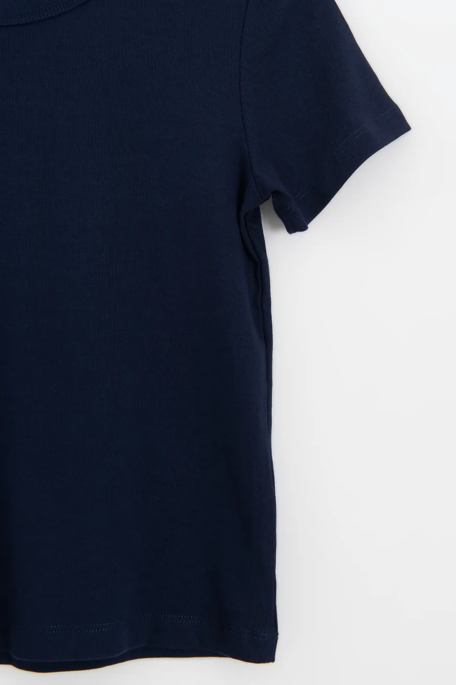 Bayan Lacivert Bisiklet Yakalı Tshirt