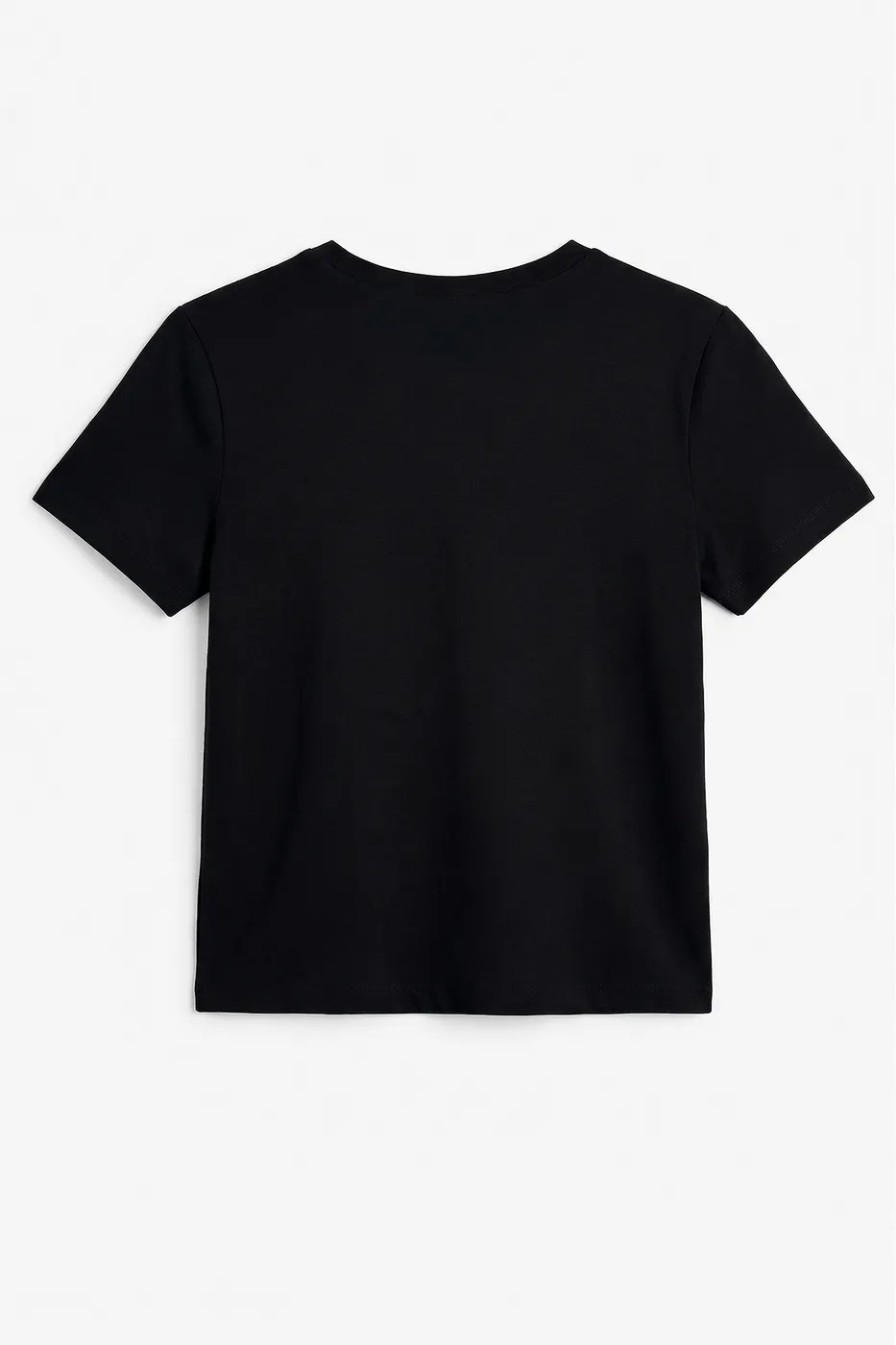 Bayan Siyah Bisiklet Yakalı Tshirt
