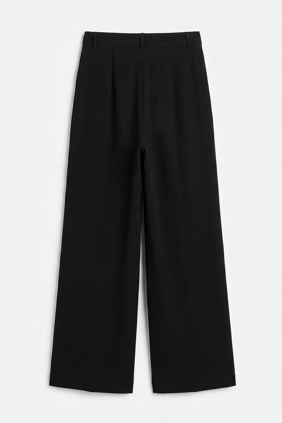 Bayan Siyah Tencel  Palazzo Dökümlü Pantolon