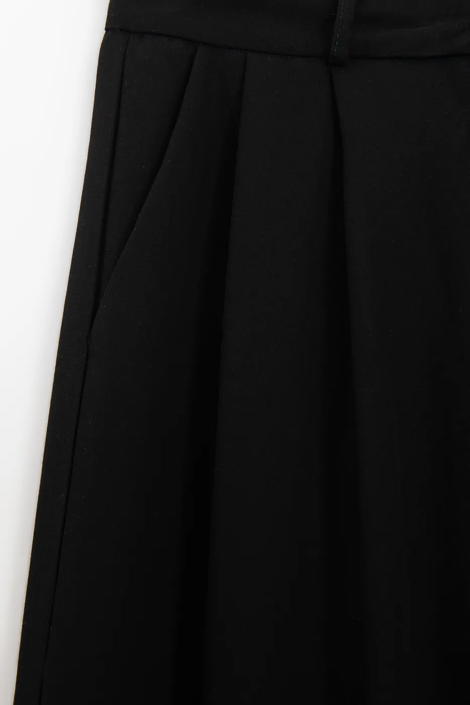 Bayan Siyah Tencel  Palazzo Dökümlü Pantolon