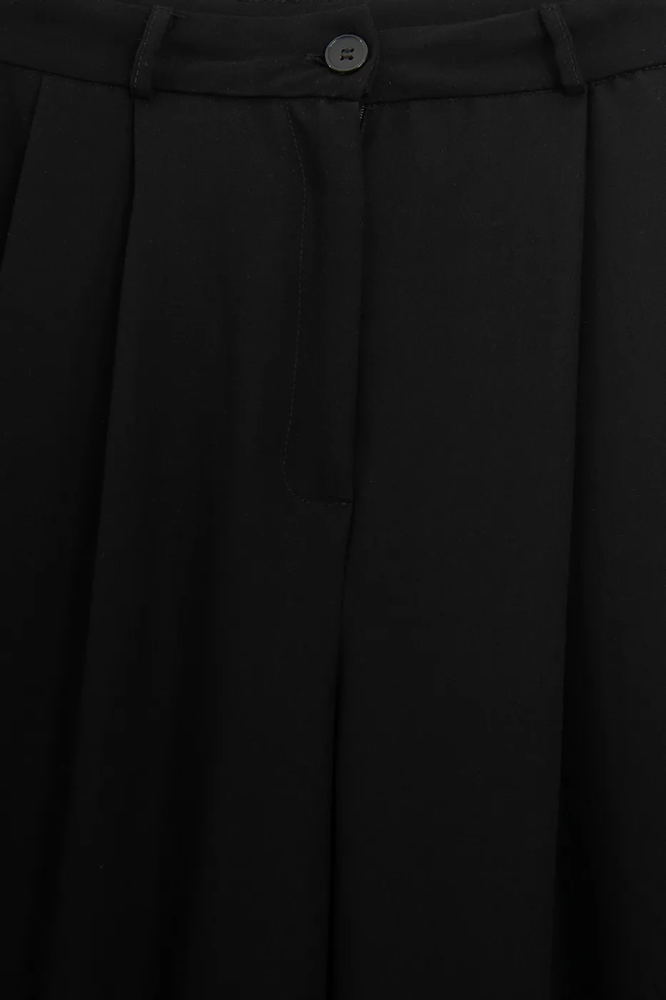 Bayan Siyah Tencel  Palazzo Dökümlü Pantolon