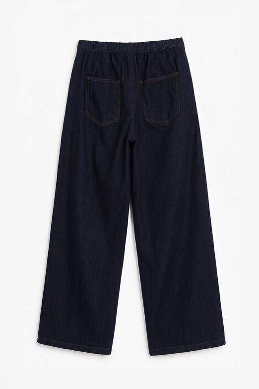 Geniş Paça Denim Pantolon
