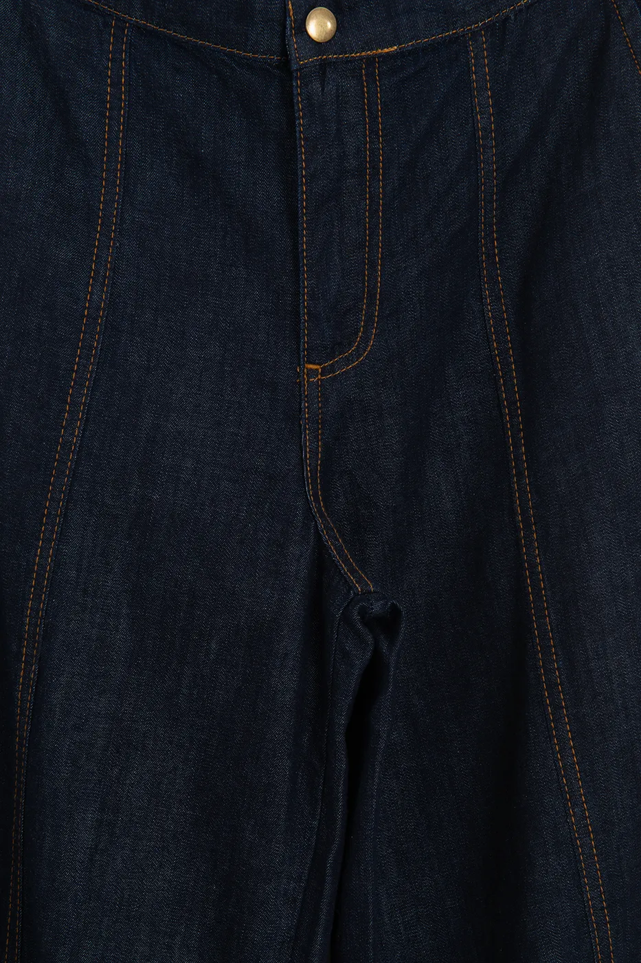 Bayan Lacivert Geniş Paça Denim Pantolon