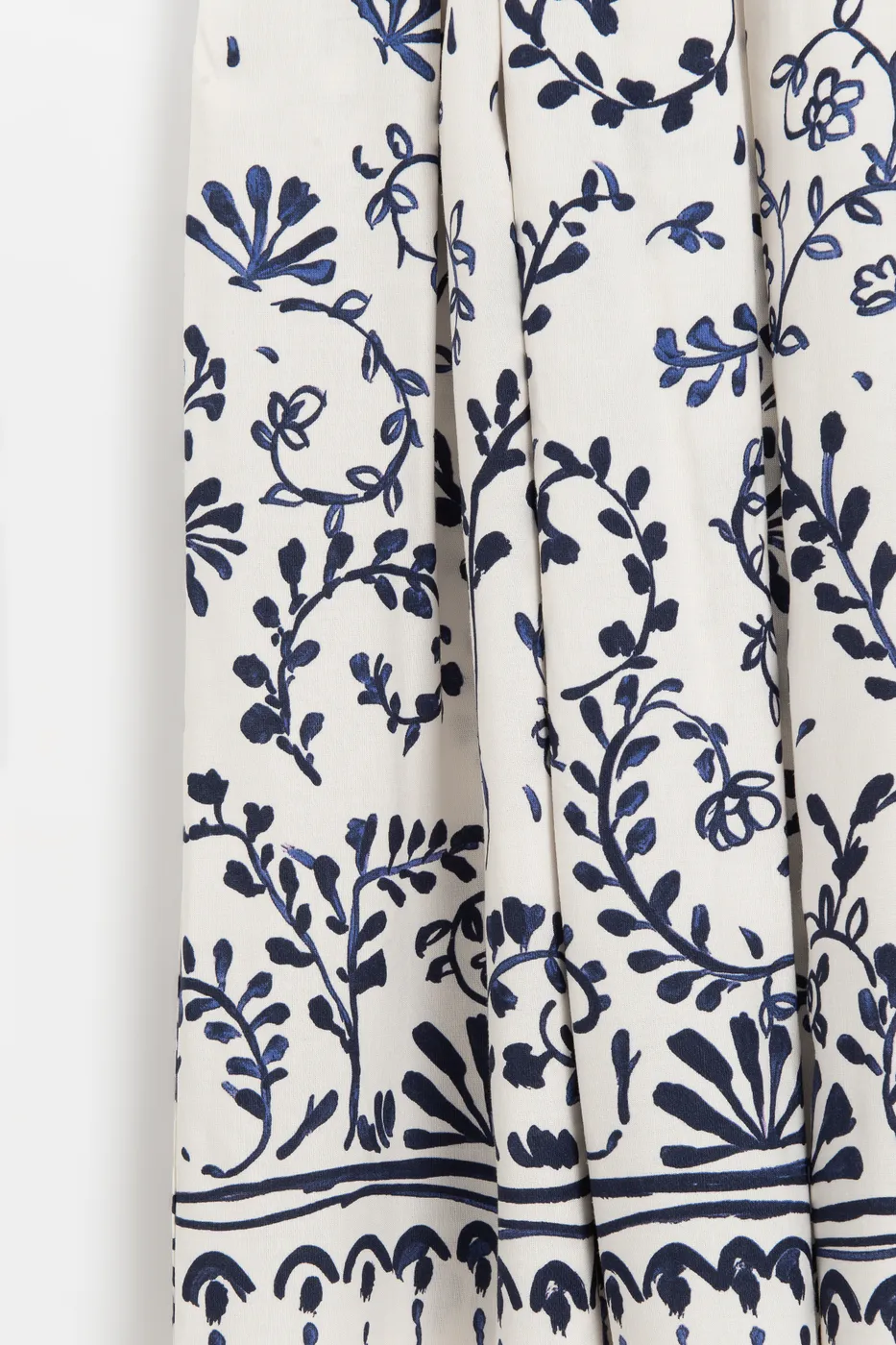 Bayan Ekru Pileli Keten Midi Etek