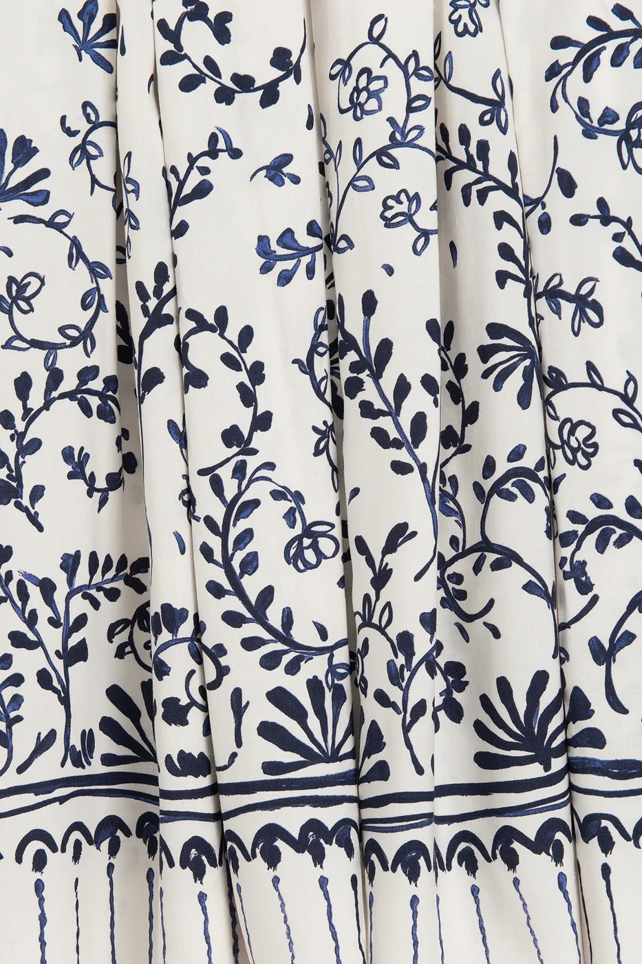 Bayan Ekru Pileli Keten Midi Etek