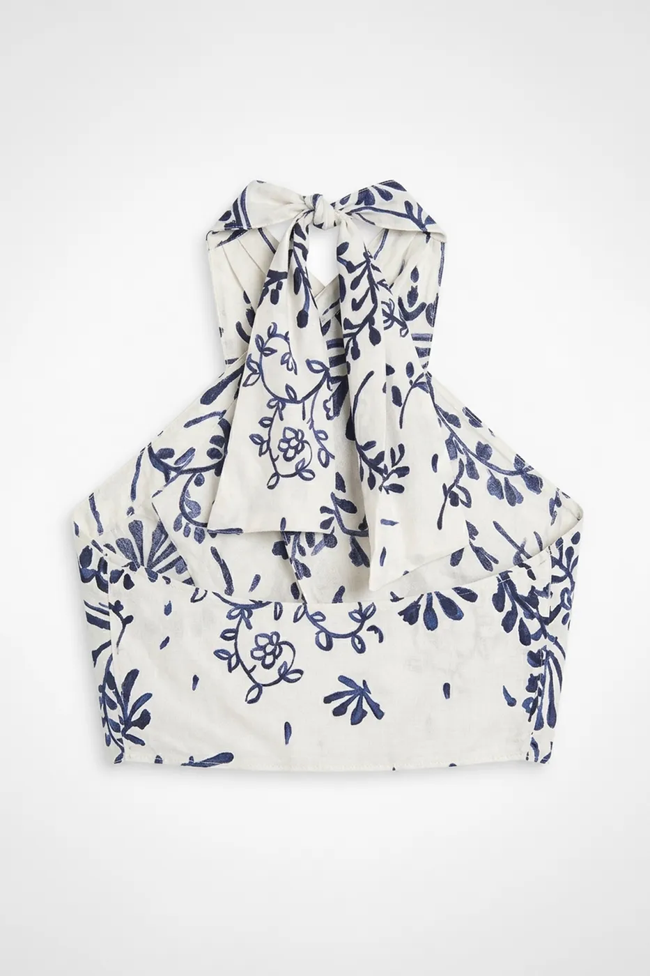 Bayan Ekru Boyundan Bağlamalı Bluz