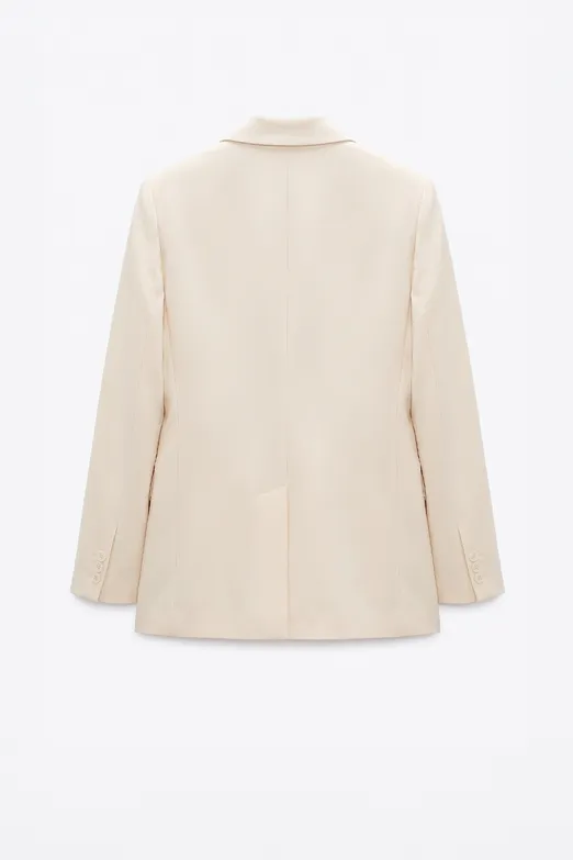 Bayan Krem Blazer Ceket - BSL