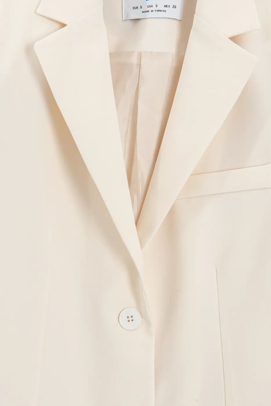 Bayan Krem Blazer Ceket