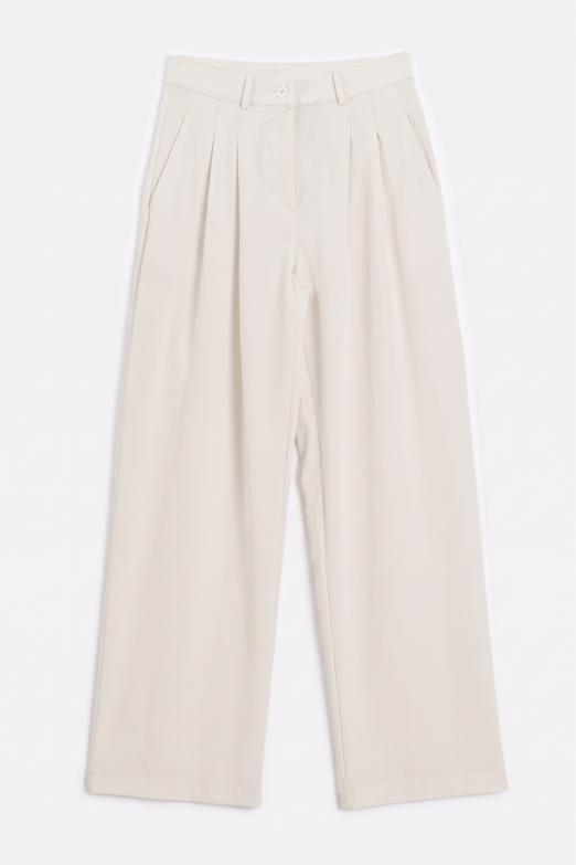 Çift Pileli Bol Pantolon