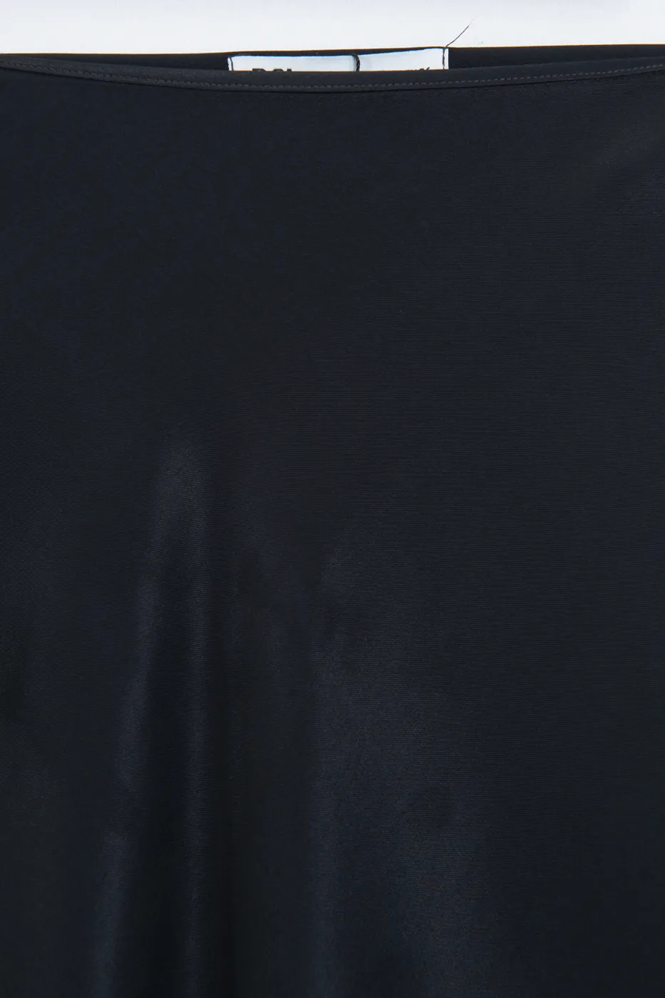 Bayan Siyah Saten Dantelli Midi Etek