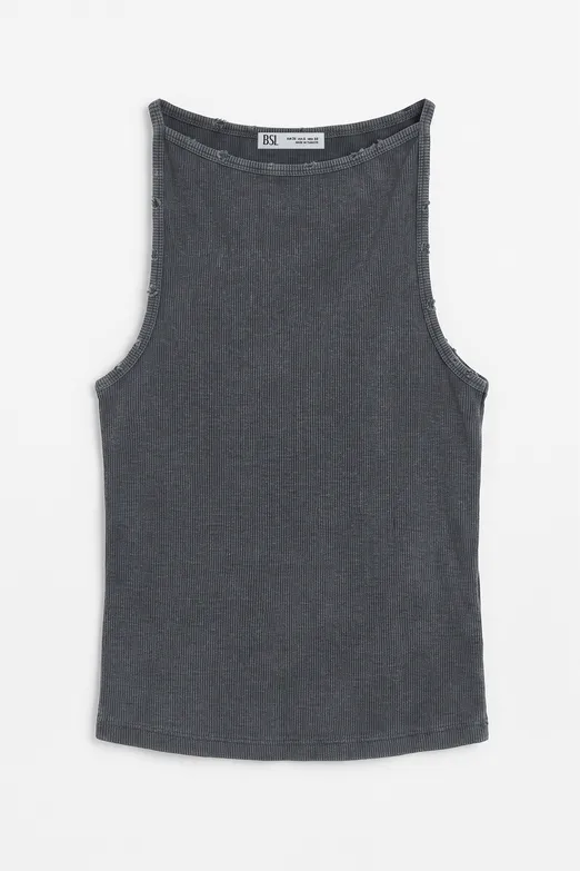 Bayan Antrasit Parça Boyalı Fitilli Atlet Top - BSL