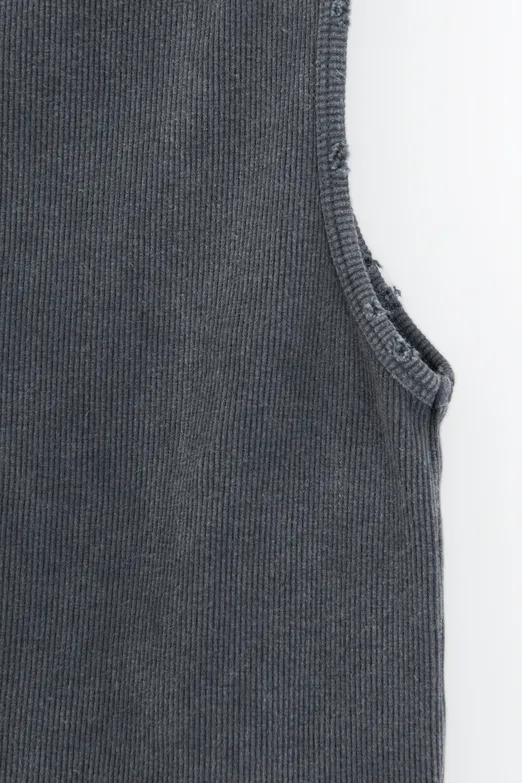 Bayan Antrasit Parça Boyalı Fitilli Atlet Top - BSL