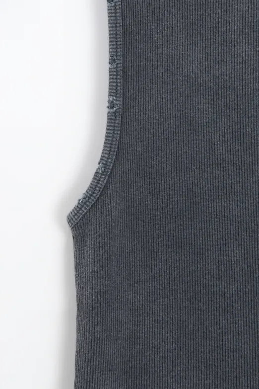 Bayan Antrasit Parça Boyalı Fitilli Atlet Top - BSL