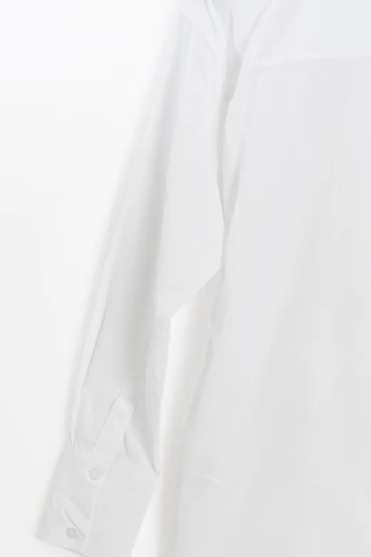 Bayan Beyaz Beli Bağlamalı Gömlek - BSL