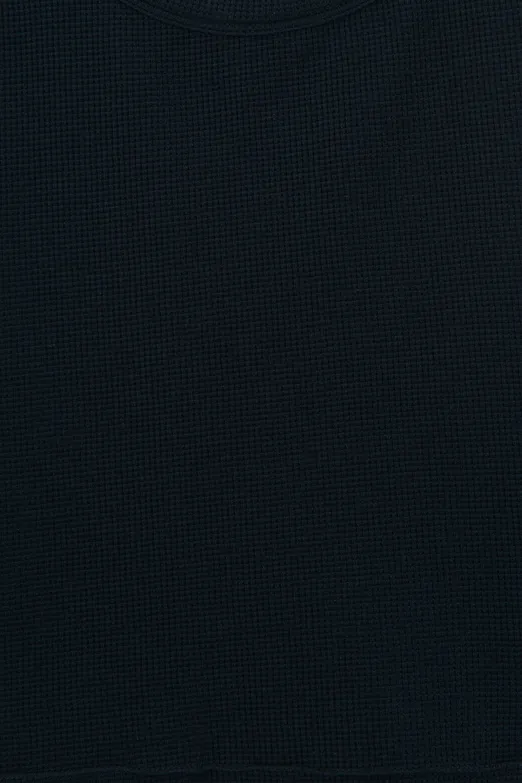 Bayan İndigo Kolsuz Petekli Bluz - BSL