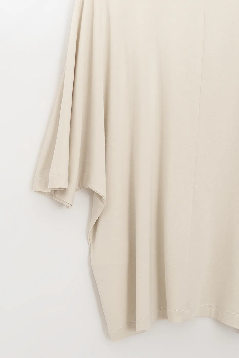Bayan Bej Oversize Basic Tshirt