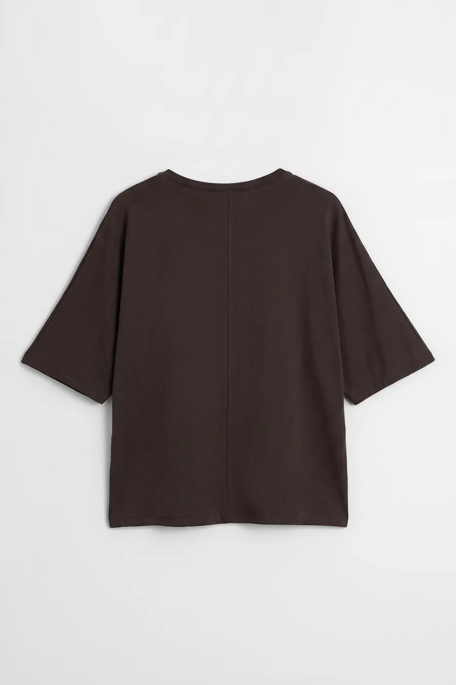 Bayan Kahverengi Oversize Basic Tshirt