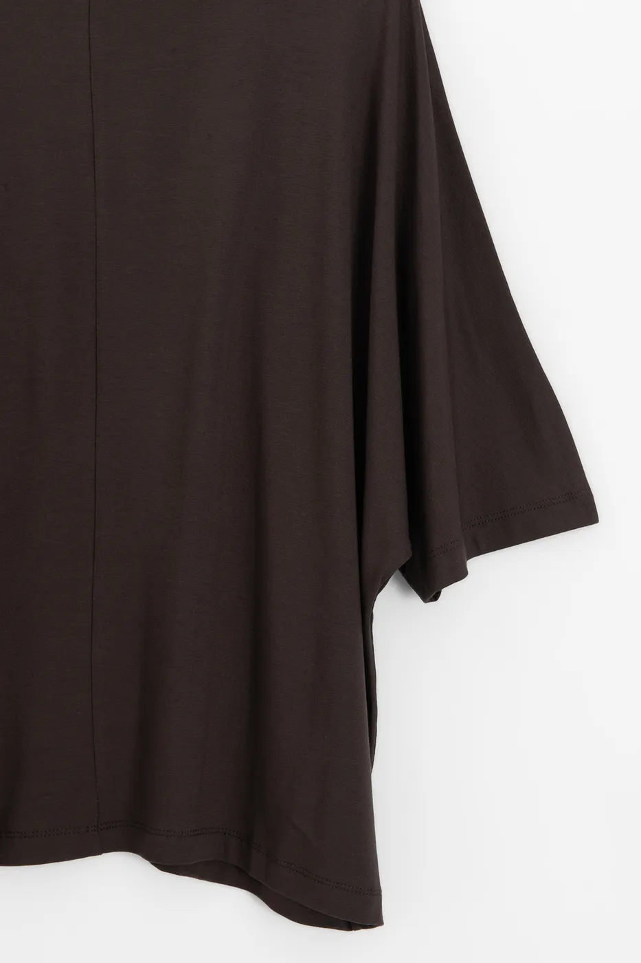 Bayan Kahverengi Oversize Basic Tshirt