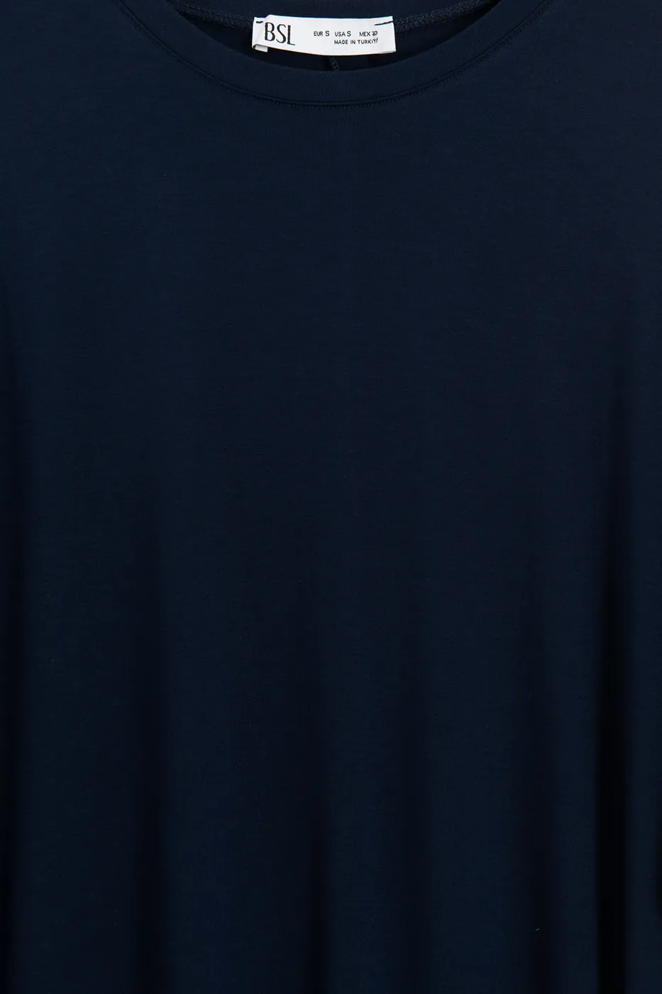 Bayan Lacivert Oversize Basic Tshirt
