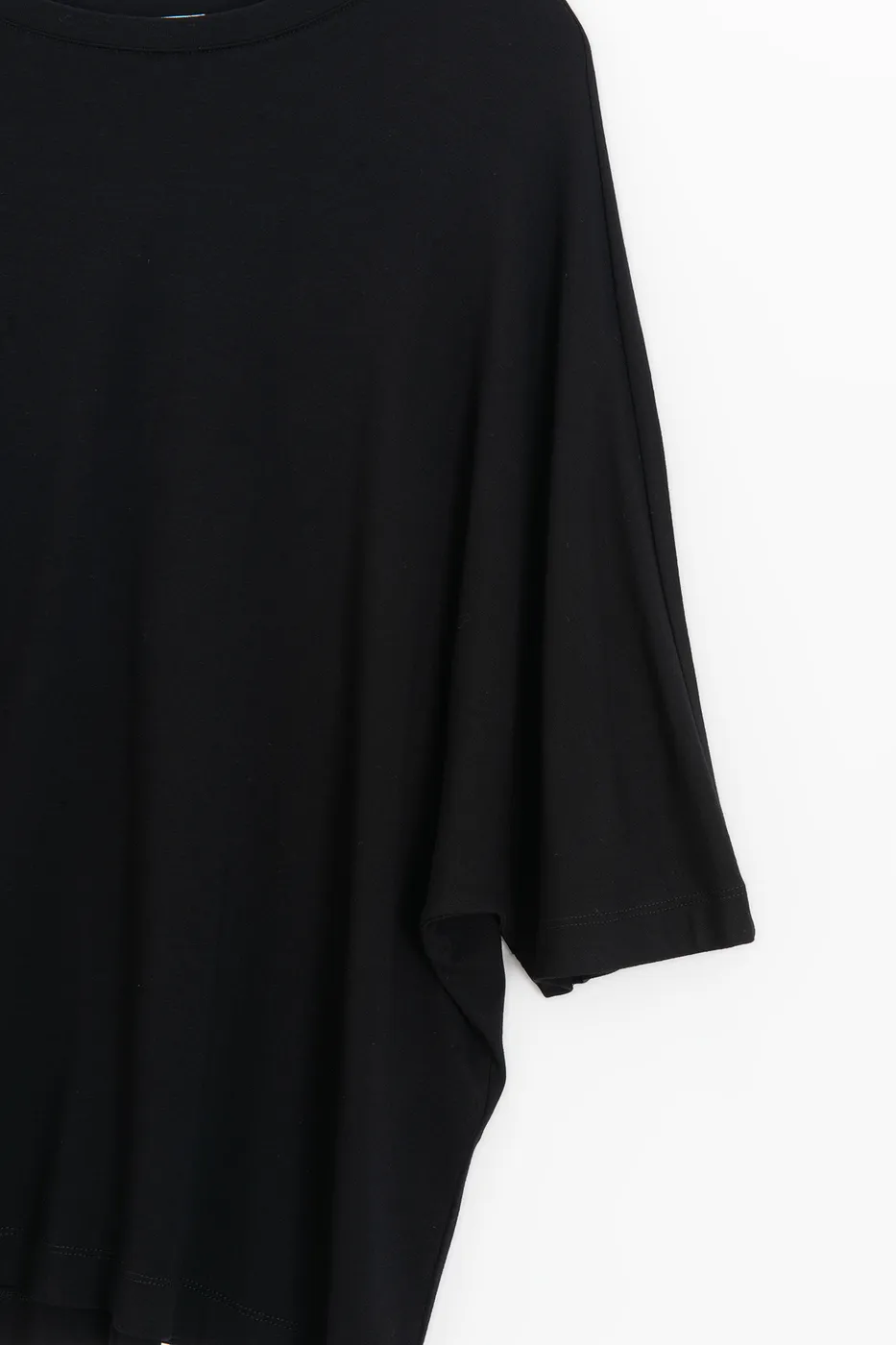 Bayan Siyah Oversize Basic Tshirt