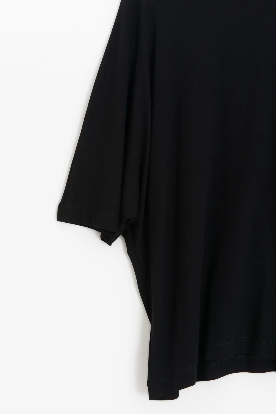 Bayan Siyah Oversize Basic Tshirt