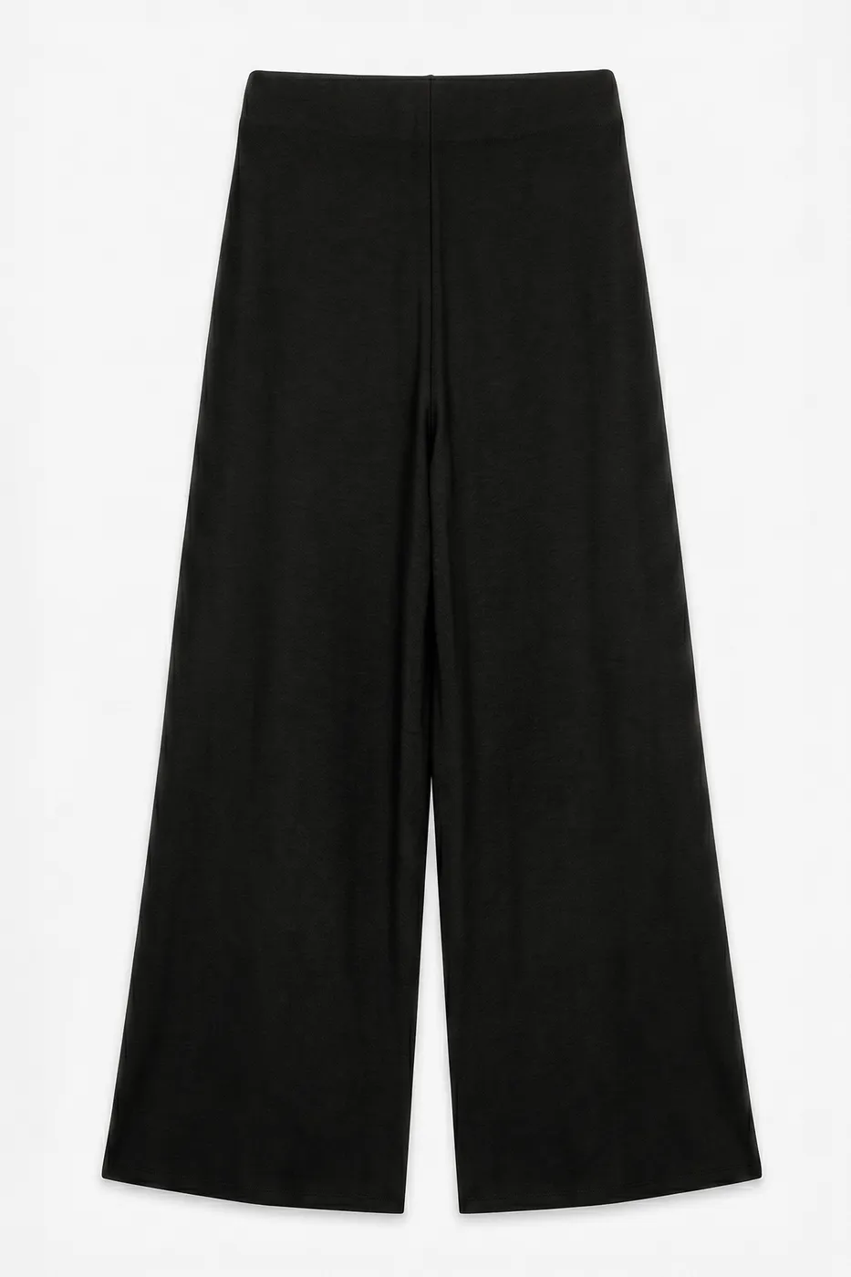 Bayan Siyah Bol Paça Pantolon
