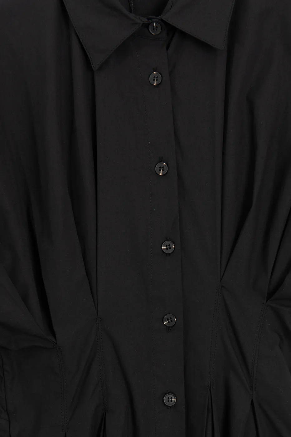 Bayan Siyah %100 Cotton Gömlek Elbise