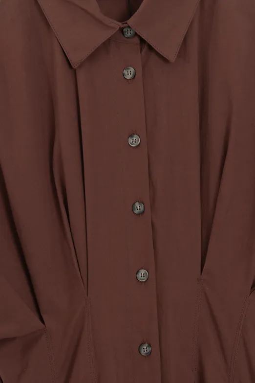 Bayan Tarçın %100 Cotton Gömlek Elbise - BSL