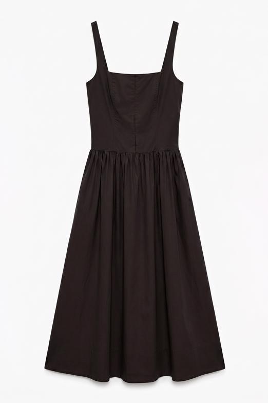 Askılı Cotton Midi Elbise