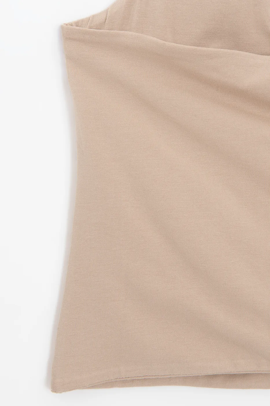 Bayan Bej Boyundan Bağlı Crop Top