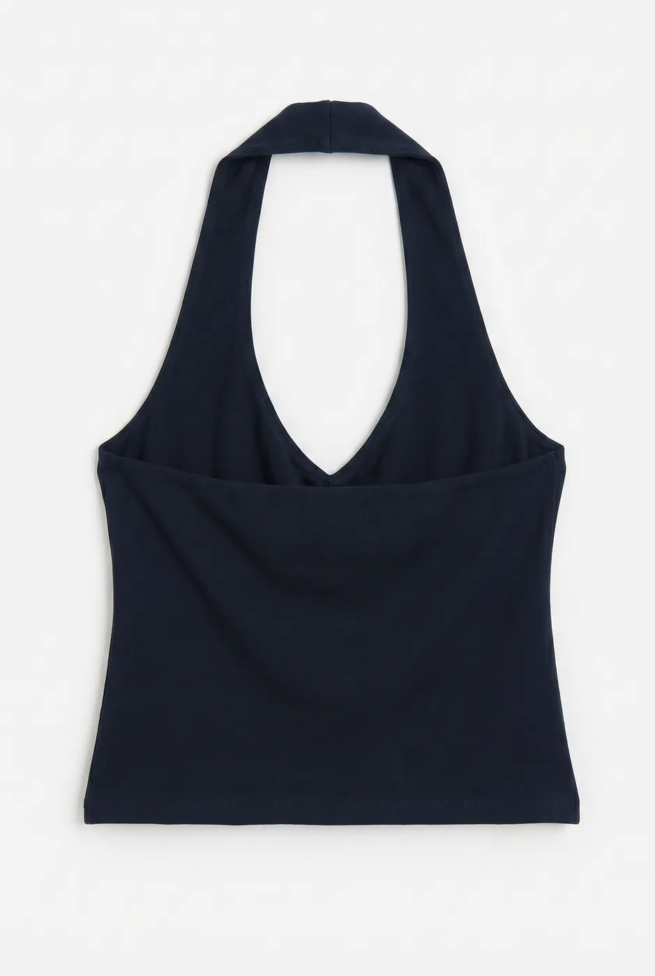 Bayan Lacivert Boyundan Bağlı Crop Top