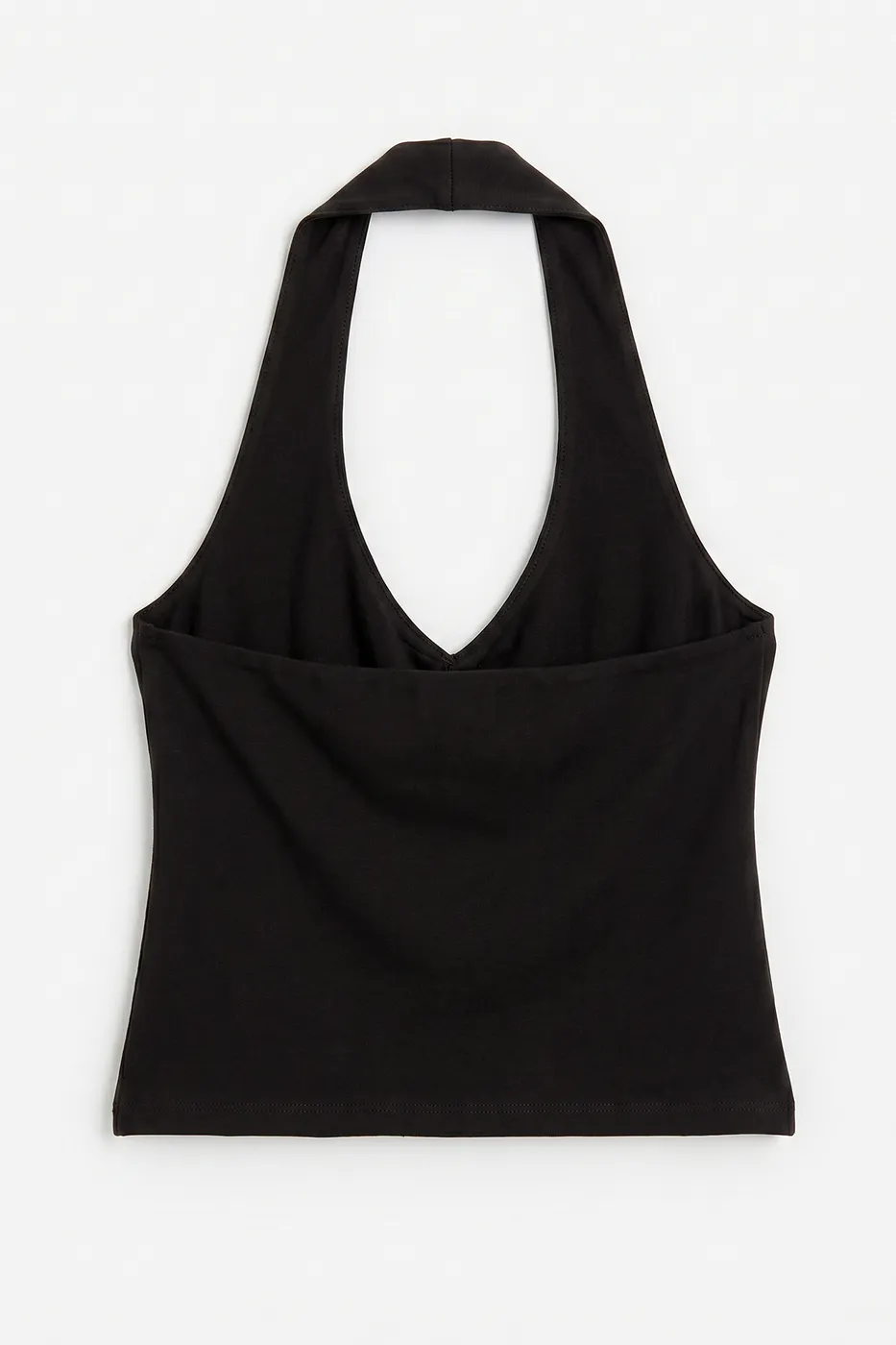 Bayan Siyah Boyundan Bağlı Crop Top