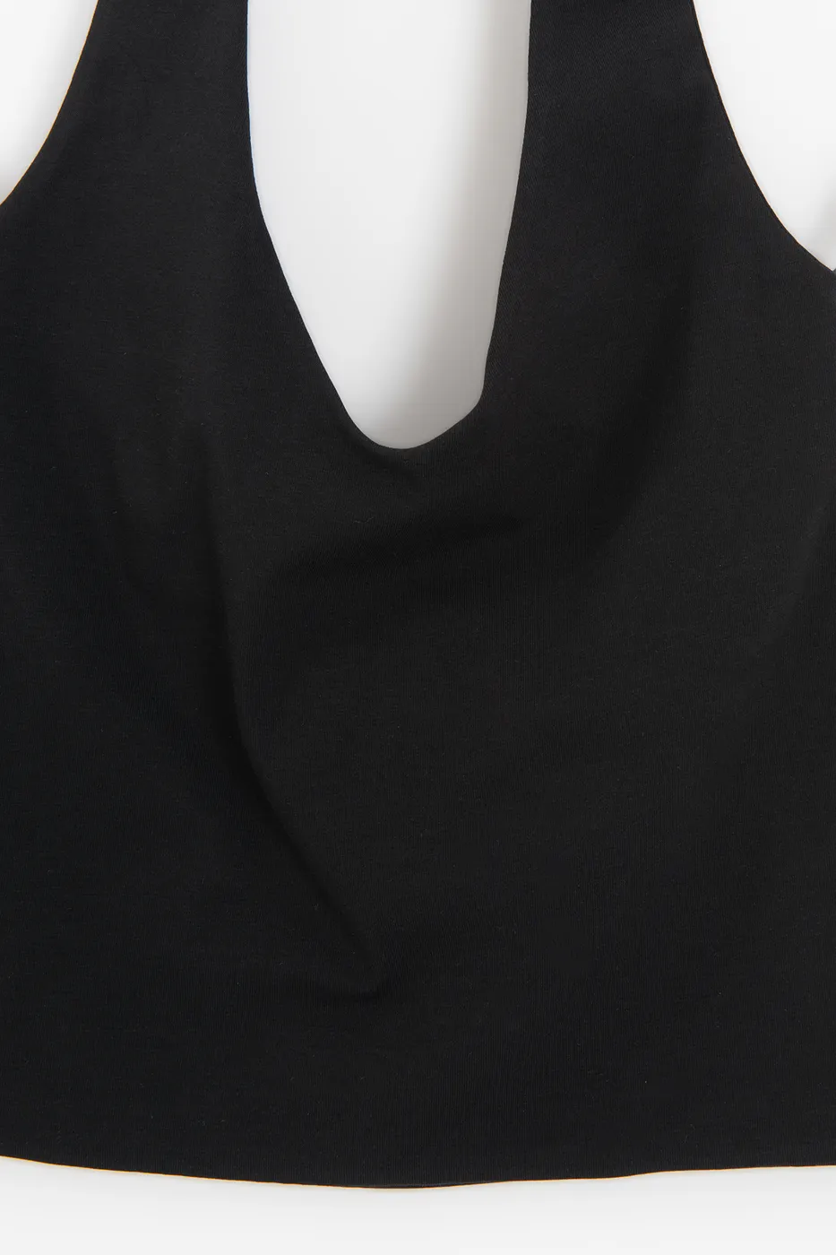 Bayan Siyah Boyundan Bağlı Crop Top