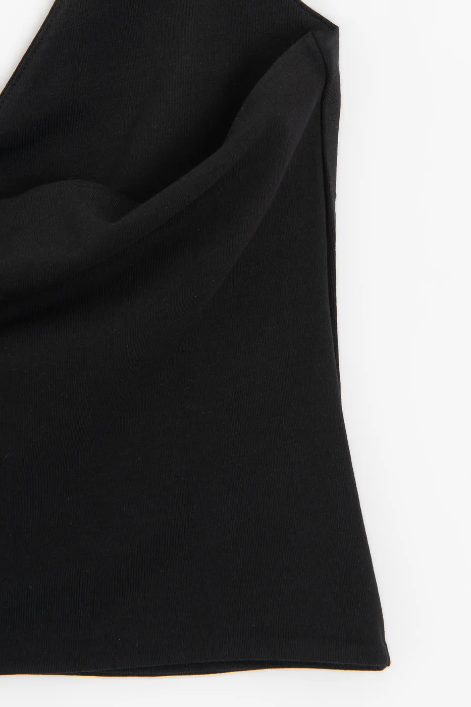 Bayan Siyah Boyundan Bağlı Crop Top