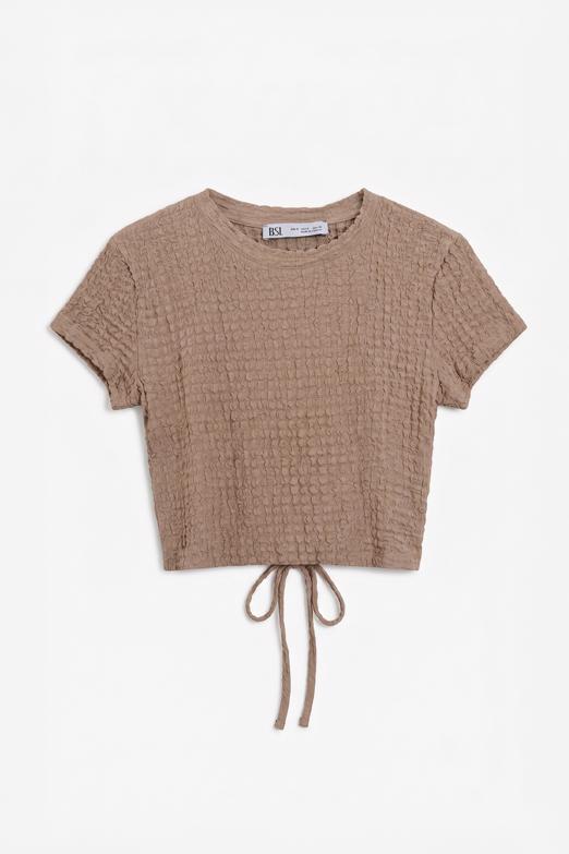 Bayan  Dokulu Crop Top