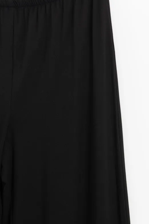 Bayan Siyah Lastikli Bol Pantolon - BSL