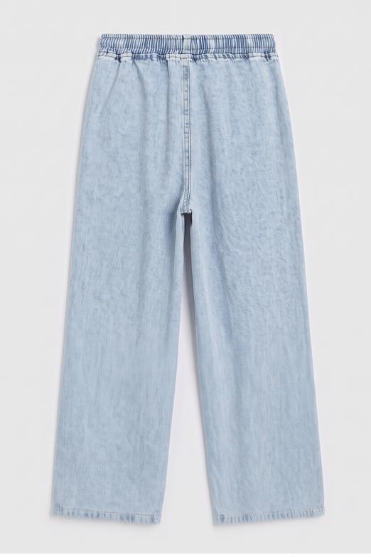 Düz Kesim Denim  Bol Pantolon