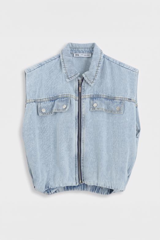 Denim Cepli Balon Yelek